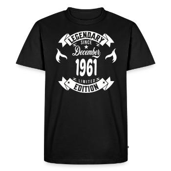Légendaire depuis décembre 1961 - T-shirt Premium bio Homme - noir - Devant - Nico (187cm)