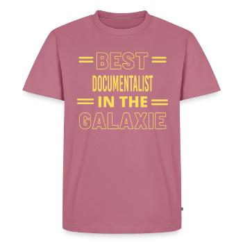 Best Ever IN THE GALAXIE DOCUMENTALIST - T-shirt Premium bio Homme - mauve - Devant - Nico (187cm)