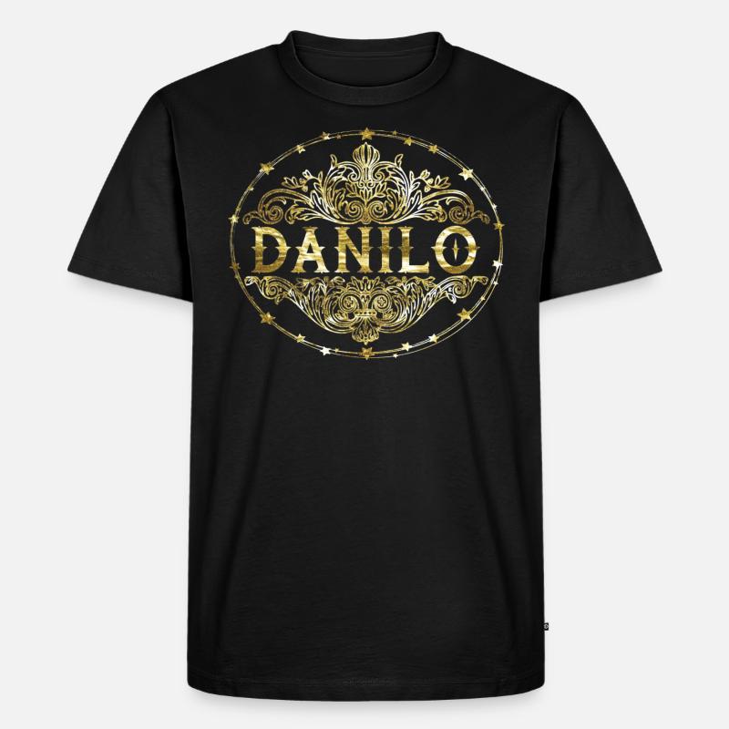 Danilo - Männer Premium Bio T-Shirt - Schwarz