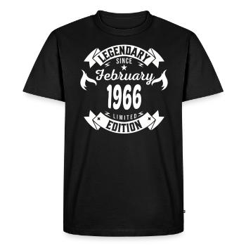 Légendaire depuis février 1966 - T-shirt Premium bio Homme - noir - Devant - Nico (187cm)