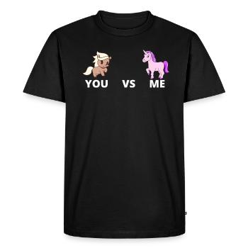 Toi contre moi CHEVAL LICORNE - T-shirt Premium bio Homme - noir - Devant - Nico (187cm)