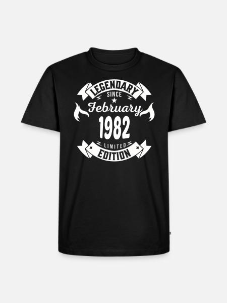 Légendaire depuis février 1982 - T-shirt Premium bio Homme - noir