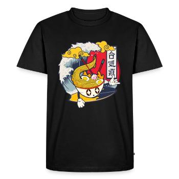 Kawaii Ramen - Men's Premium Organic T-Shirt - black - Front - Nico (187cm)