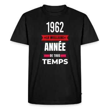 La meilleure année de tous les temps 1962 - T-shirt Premium bio Homme - noir - Devant - Nico (187cm)