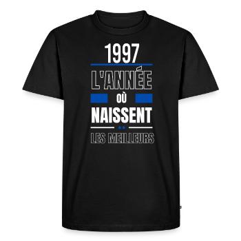 L'année où naissent les meilleurs 1997 - T-shirt Premium bio Homme - noir - Devant - Nico (187cm)