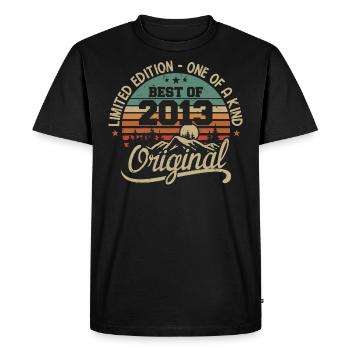 Vintage 2013 Légende - Rétro Cadeau D’anniversaire - T-shirt Premium bio Homme - noir - Devant - Nico (187cm)