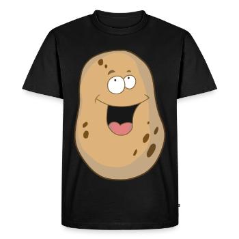 Pomme de terre gaie légumes nourriture agriculture biologique - T-shirt Premium bio Homme - noir - Devant - Nico (187cm)