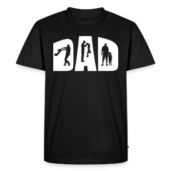 Vater und Tochter Papa 2021 Vatertag Geschenk - Männer Premium Bio T-Shirt - Schwarz - Vorne - Nico (187cm)