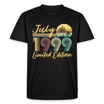 Juli 1999 Limited Edition Geburtstag Geschenk - Männer Premium Bio T-Shirt - Schwarz - Vorne - Nico (187cm)