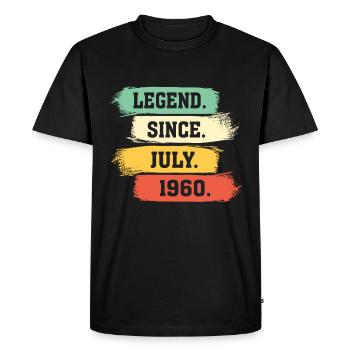 Légende depuis juillet 1960 - T-shirt Premium bio Homme - noir - Devant - Nico (187cm)