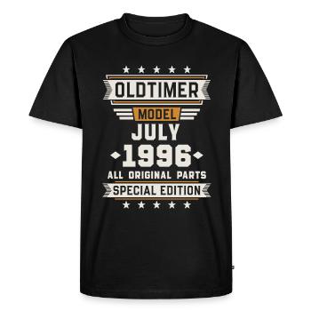 Oldtimer Juillet 1996 Cadeau d’anniversaire - T-shirt Premium bio Homme - noir - Devant - Nico (187cm)