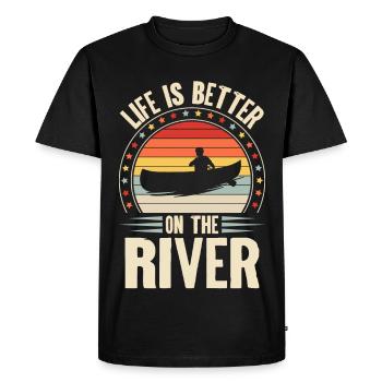 Canoeing Canoeing Canoeing Retro Vintage - Men's Premium Organic T-Shirt - black - Front - Nico (187cm)