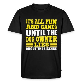Animal Control Officer Dog Owners - Men's Premium Organic T-Shirt - black - Front - Nico (187cm)
