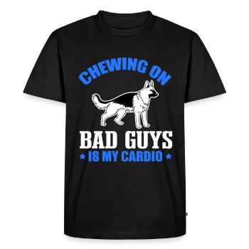 Police Dog Funny - Men's Premium Organic T-Shirt - black - Front - Nico (187cm)