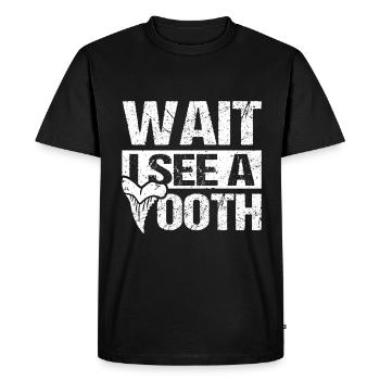 Collecteur de dents de requin Collecteur de fossiles de dents de requin - T-shirt Premium bio Homme - noir - Devant - Nico (187cm)