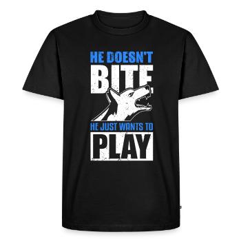 Escadron de chiens policiers Police - T-shirt Premium bio Homme - noir - Devant - Nico (187cm)