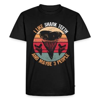 Shark Teeth Collecteur fossile Shark Tooth - T-shirt Premium bio Homme - noir - Devant - Nico (187cm)
