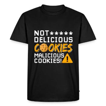 Cyber Security Cookies - Men's Premium Organic T-Shirt - black - Front - Nico (187cm)