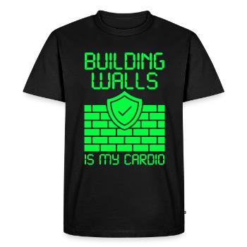 Cyber Security Firewall Computer - Men's Premium Organic T-Shirt - black - Front - Nico (187cm)