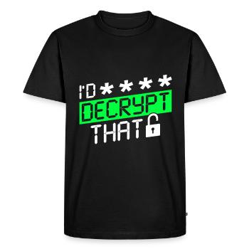 Cyber Security Hacker - Men's Premium Organic T-Shirt - black - Front - Nico (187cm)