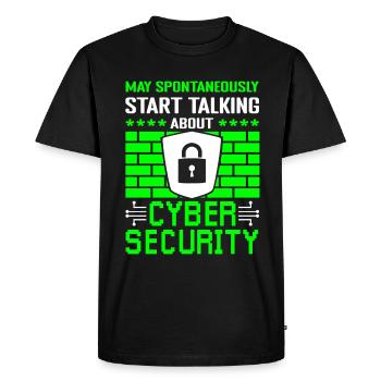 Confidentialité en matière de cybersécurité - T-shirt Premium bio Homme - noir - Devant - Nico (187cm)