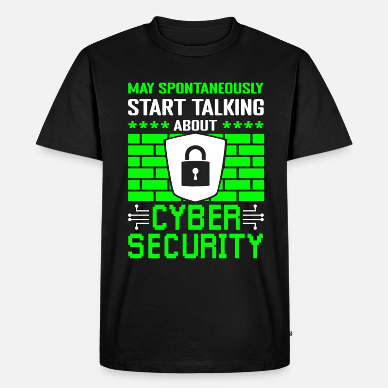 Cyber Security Datenschutz - Männer Premium Bio T-Shirt - Schwarz