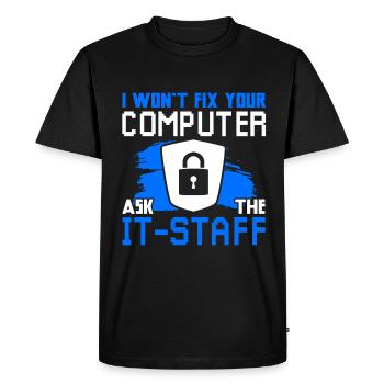 Cyber Security Funny - Men's Premium Organic T-Shirt - black - Front - Nico (187cm)