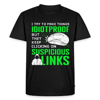 Cyber Security Phishing - Men's Premium Organic T-Shirt - black - Front - Nico (187cm)