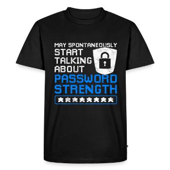 Mot de passe de cybersécurité - T-shirt Premium bio Homme - noir - Devant - Nico (187cm)