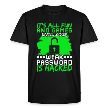 Hack Password Ethical Hacker - Men's Premium Organic T-Shirt - black - Front - Nico (187cm)