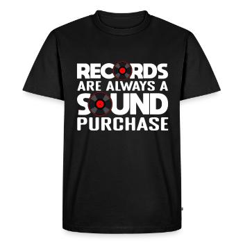 Vinyl Collector Records Joke - Men's Premium Organic T-Shirt - black - Front - Nico (187cm)