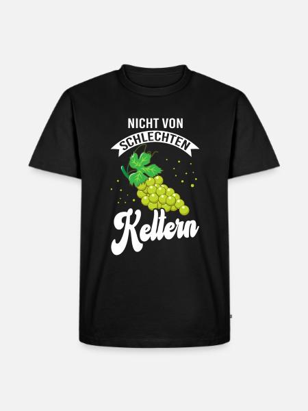Keltern Winzer Weinberg Weinbauer - Männer Premium Bio T-Shirt - Schwarz