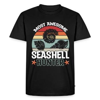 Best Shell Collector Collecting Shells - Men's Premium Organic T-Shirt - black - Front - Nico (187cm)