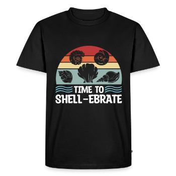 Collecting shells Funny shell collectors - Men's Premium Organic T-Shirt - black - Front - Nico (187cm)