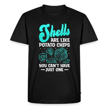 Shell Collecting & Beachcombing Fun - Men's Premium Organic T-Shirt - black - Front - Nico (187cm)