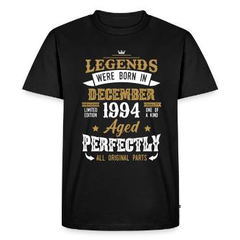 Born December 1994 Birthday Gift - Men's Premium Organic T-Shirt - black - Front - Nico (187cm)