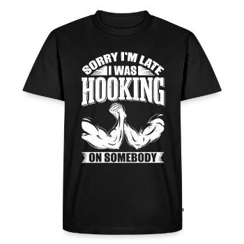 Arm wrestling arm wrestling & arm wrestler - Men's Premium Organic T-Shirt - black - Front - Nico (187cm)