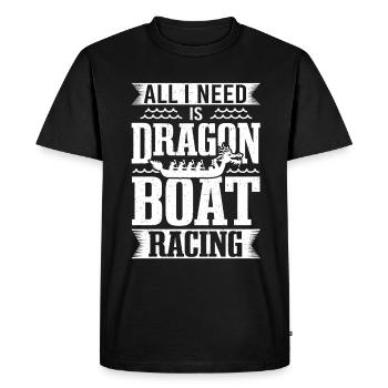 Bateau Dragon Pagayer Bateau-dragon - T-shirt Premium bio Homme - noir - Devant - Nico (187cm)