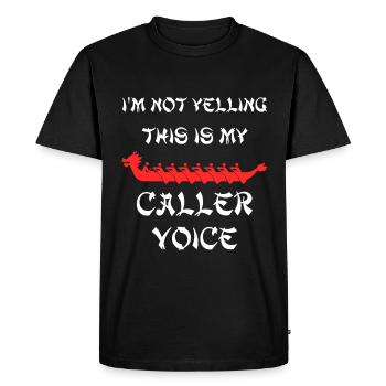 Dragon Boat Caller Voix Dragonboat - T-shirt Premium bio Homme - noir - Devant - Nico (187cm)