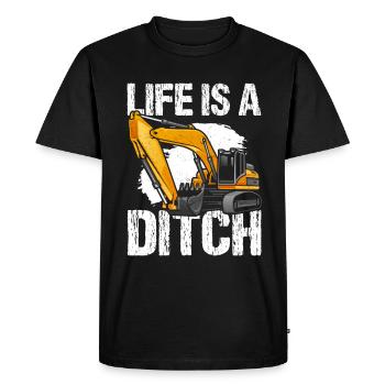 Excavator driver Excavators & excavators - Men's Premium Organic T-Shirt - black - Front - Nico (187cm)