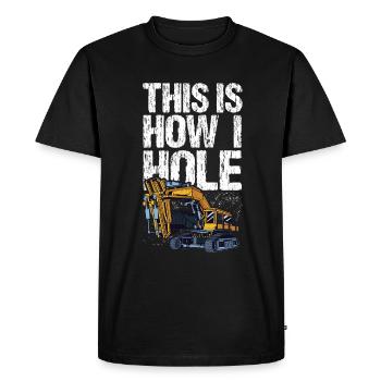 Opérateurs d’excavateurs Opérateurs d’excavateurs - T-shirt Premium bio Homme - noir - Devant - Nico (187cm)