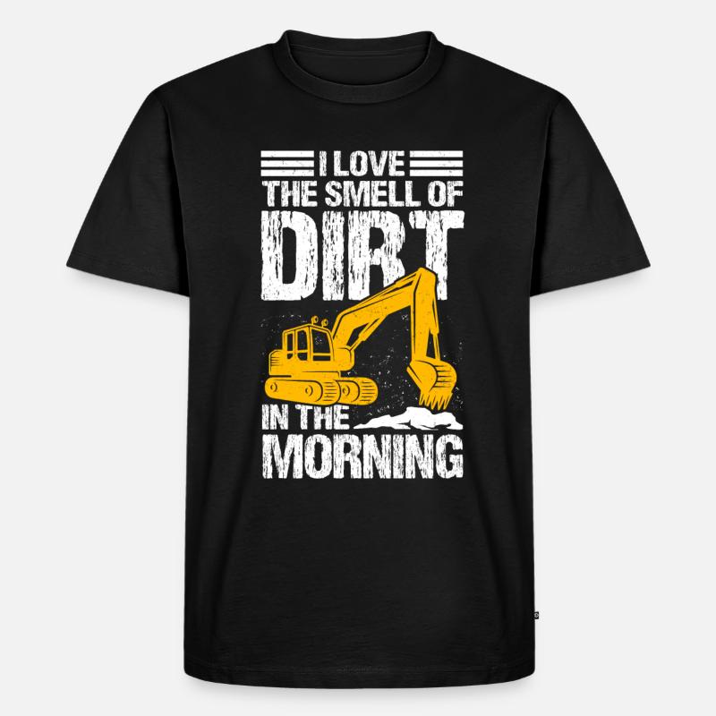 Baggerführer Baggerfahrer Dreck baggern - Männer Premium Bio T-Shirt - Schwarz