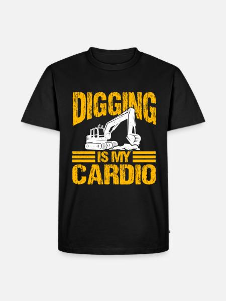Baggerführer baggern & Baggerfahrer Lustig - Männer Premium Bio T-Shirt - Schwarz