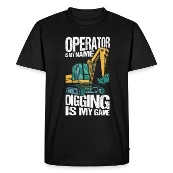 Excavator operators excavator excavator drivers - Men's Premium Organic T-Shirt - black - Front - Nico (187cm)