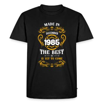 Made In Décembre 1985 The Best - T-shirt Premium bio Homme - noir - Devant - Nico (187cm)
