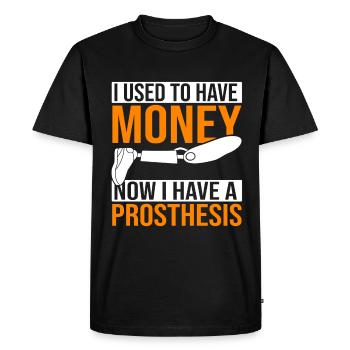 Amputation & Prosthesis Leg Prosthesis - Men's Premium Organic T-Shirt - black - Front - Nico (187cm)