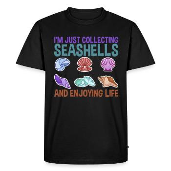 I'm currently collecting Seashells Shells Collector Lover - Men's Premium Organic T-Shirt - black - Front - Nico (187cm)