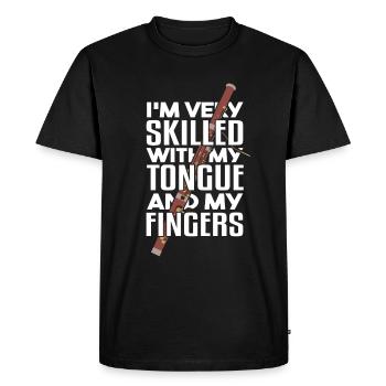 Basson Funny Orchestra Bassoniste - T-shirt Premium bio Homme - noir - Devant - Nico (187cm)