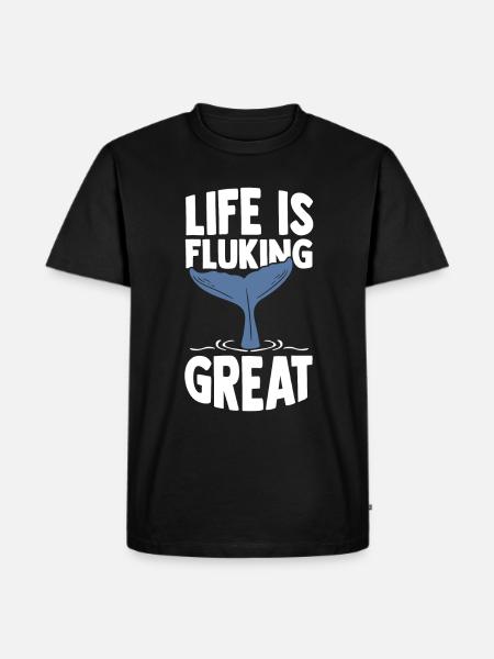 Wal Schwanzflosse Meeressäuger Ozean - Männer Premium Bio T-Shirt - Schwarz