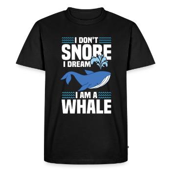 Whale Marine Mammals Ocean Blue Whale - Men's Premium Organic T-Shirt - black - Front - Nico (187cm)